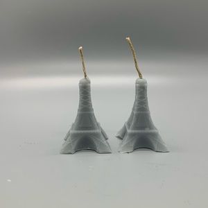Set of three (3) mini Eiffel Tower candles